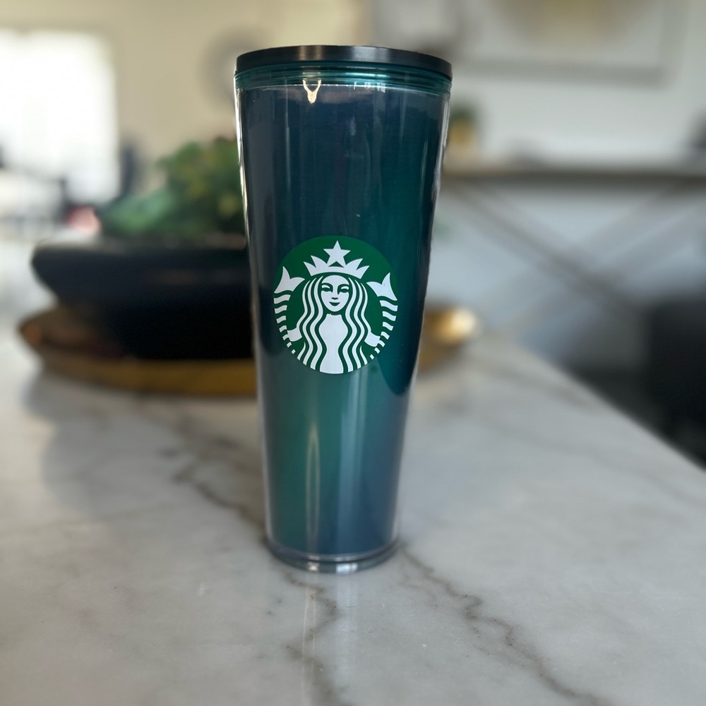 Starbucks Venti Acrylic Teal/dark blue tumbler